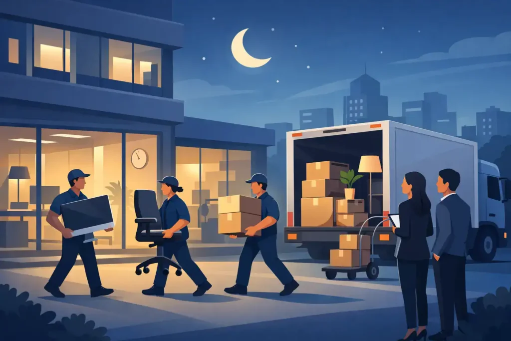 after hours office moving service that works featured