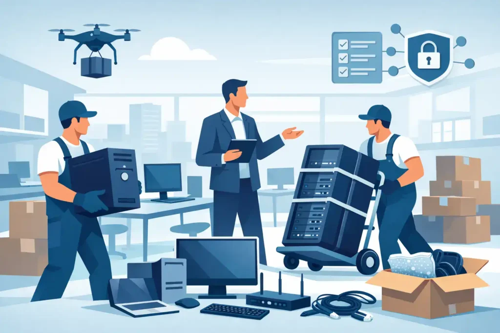 how to choose office movers for it equipment featured