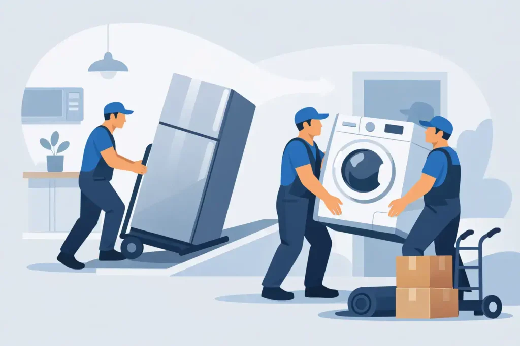 how to move large appliances safely featured