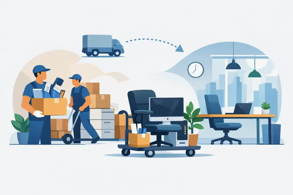 how to relocate office equipment right featured