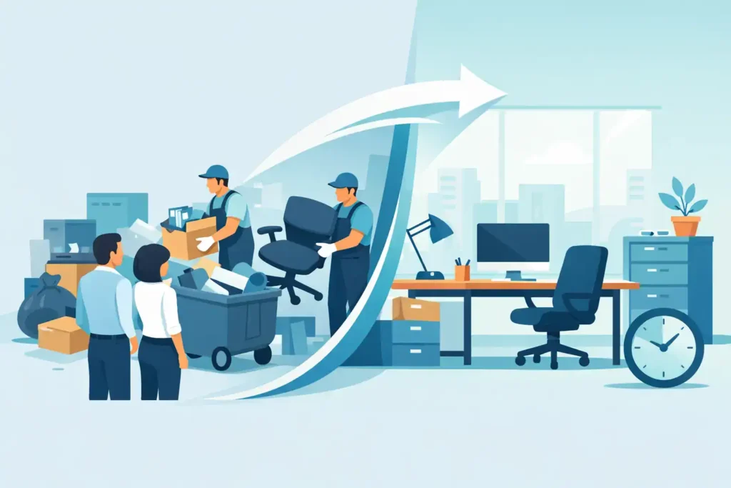 office junk removal without the downtime featured