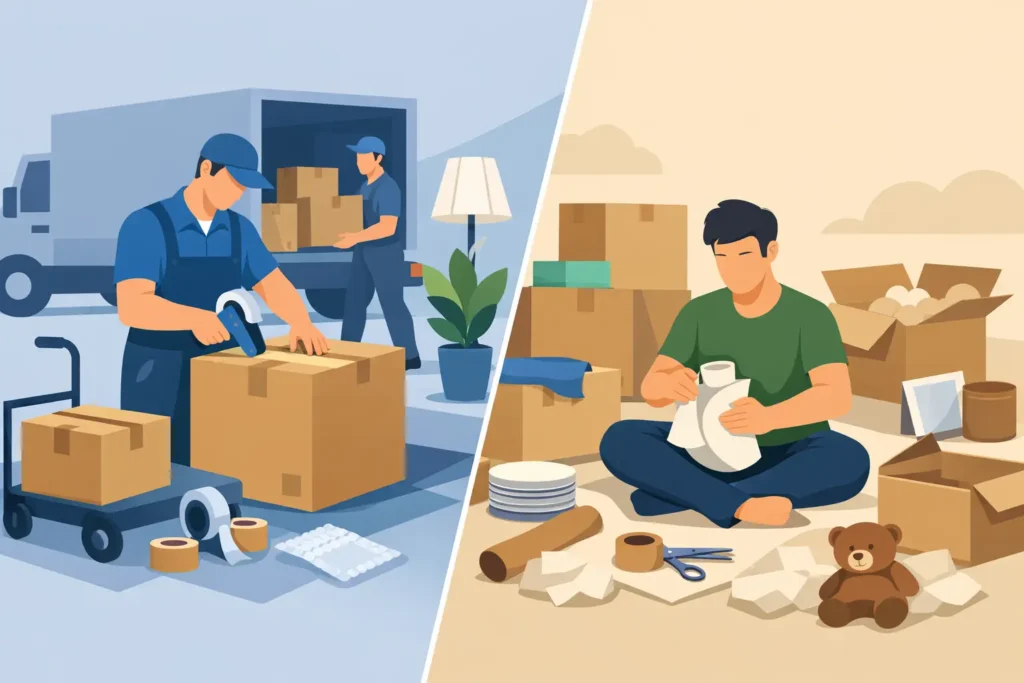 professional packing versus self packing featured