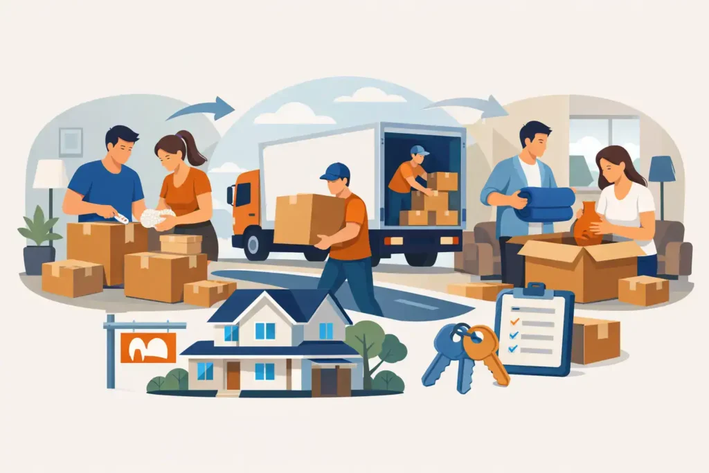 residential moving process step by step featured