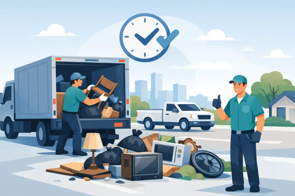 same day junk removal service what to expect featured